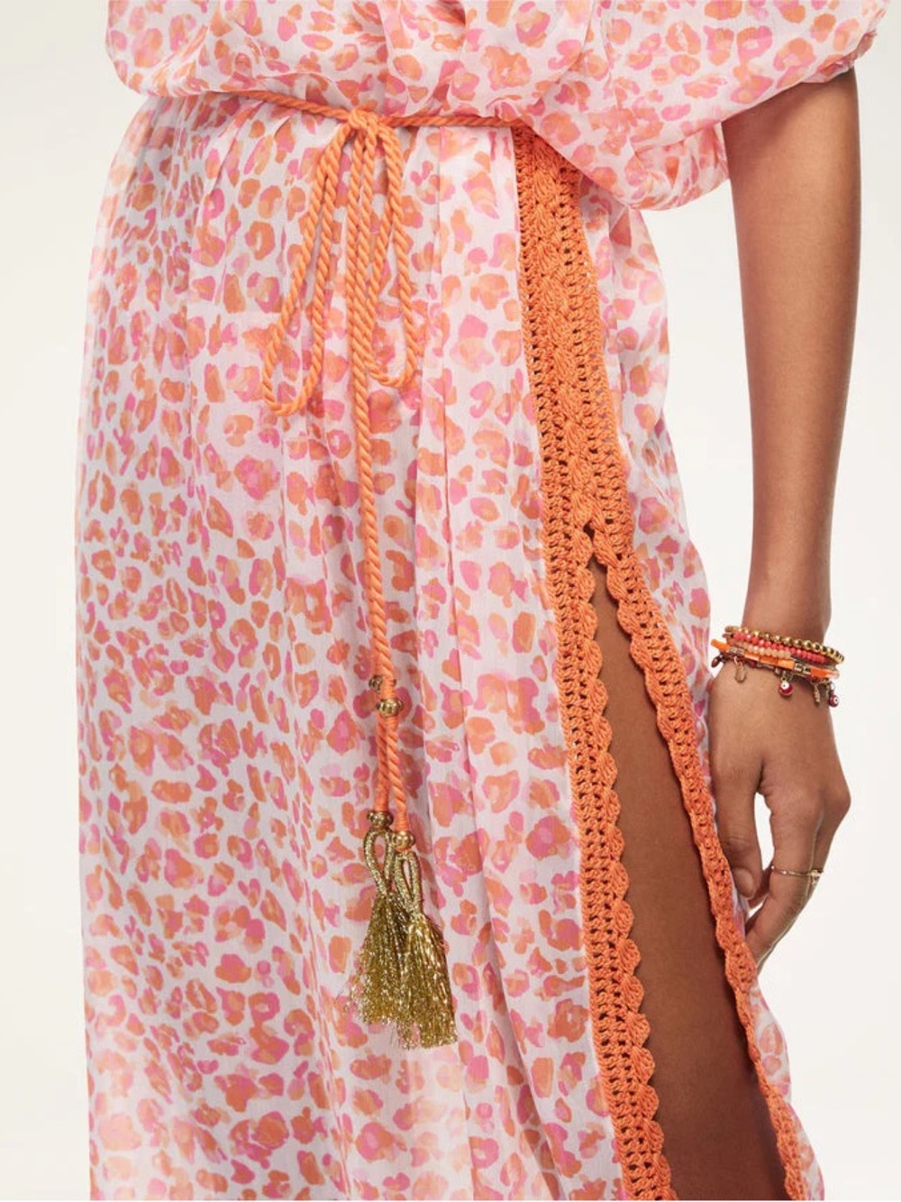 Ramy Brook Women's Zuri Printed Dress Swim Cover-Up Electric Orange - Picture 2 of 8